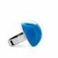 28800 - Glass ring - Dome Mini Milk - Bleu roi