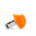 28800 - Bague en verre soufflée - Dome Mini Milk - Orange