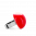 28800 - Bague en verre soufflée - Dome Mini Milk - Rouge clair