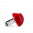 28800 - Bague en verre soufflée - Dome Mini Milk - Rouge foncé