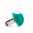 28800 - Anello in vetro - Dome Mini Milk - Turquoise