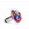 28930 - Bague en verre soufflée - Dome Medium Mix Perles - Multicolore