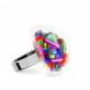 28930 - Glass ring - Dome Medium Mix Perles - Multicolore