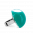 28782 - Glass ring - Dome Medium Milk - Turquoise