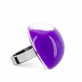 28782 - Anello in vetro - Dome Medium Milk - Violet