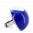 28764 - Bague en verre soufflée - Dome Giga Milk - Bleu Foncé