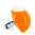 28764 - Bague en verre soufflée - Dome Giga Milk - Orange