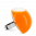 28764 - Glass ring - Dome Giga Milk - Orange