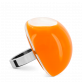 28764 - Bague en verre soufflée - Dome Giga Milk - Orange
