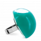 28764 - Glass ring - Dome Giga Milk - Turquoise