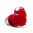 29044 - Anillo de vidrio soplado - Coeur Medium Milk - Rouge foncé