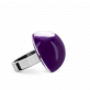 28800 - Glass ring - Dome Mini Milk - Violet foncé