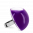 28764 - Glass ring - Dome Giga Milk - Violet