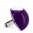 28764 - Bague en verre soufflée - Dome Giga Milk - Violet foncé