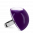 28764 - Glass ring - Dome Giga Milk - Violet foncé