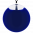 29284 - Necklace - Galet Giga Milk - Bleu Foncé