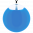 29284 - Pendentif en verre soufflé - Galet Giga Milk - Bleu roi