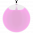 29284 - Pendentif en verre soufflé - Galet Giga Milk - Bubble Gum