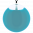 29284 - Colgantes de vidrio soplado - Galet Giga Milk - Turquoise