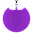 29284 - Pendentif en verre soufflé - Galet Giga Milk - Violet