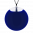 29302 - Colgantes de vidrio soplado - Galet Medium Milk - Bleu Foncé