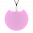 29302 - Pendentif en verre soufflé - Galet Medium Milk - Bubble Gum