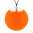 29302 - Pendentif en verre soufflé - Galet Medium Milk - Orange