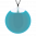 29302 - Pendentif en verre soufflé - Galet Medium Milk - Turquoise