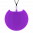 29302 - Pendentif en verre soufflé - Galet Medium Milk - Violet