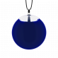 29319 - Pendentif en verre soufflé - Galet Mini Milk - Bleu Foncé