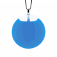 29319 - Pendentif en verre soufflé - Galet Mini Milk - Bleu roi