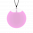 29319 - Pendentif en verre soufflé - Galet Mini Milk - Bubble Gum