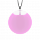29319 - Pendentif en verre soufflé - Galet Mini Milk - Bubble Gum