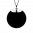 29319 - Pendentif en verre soufflé - Galet Mini Milk - Noir