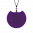 29319 - Necklace - Galet Mini Milk - Violet foncé