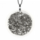 29462 - Pendentif en verre soufflé - Cachou Giga Paillettes - Argent