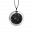29468 - Pendentif en verre soufflé - Cachou Mini Paillettes - Noir