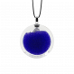 29449 - Pendentif en verre soufflé - Cachou Mini Billes - Bleu Foncé