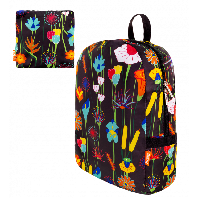 Sac à dos pliable de voyage- pocket bag - Jardin Fleuri - Pylones