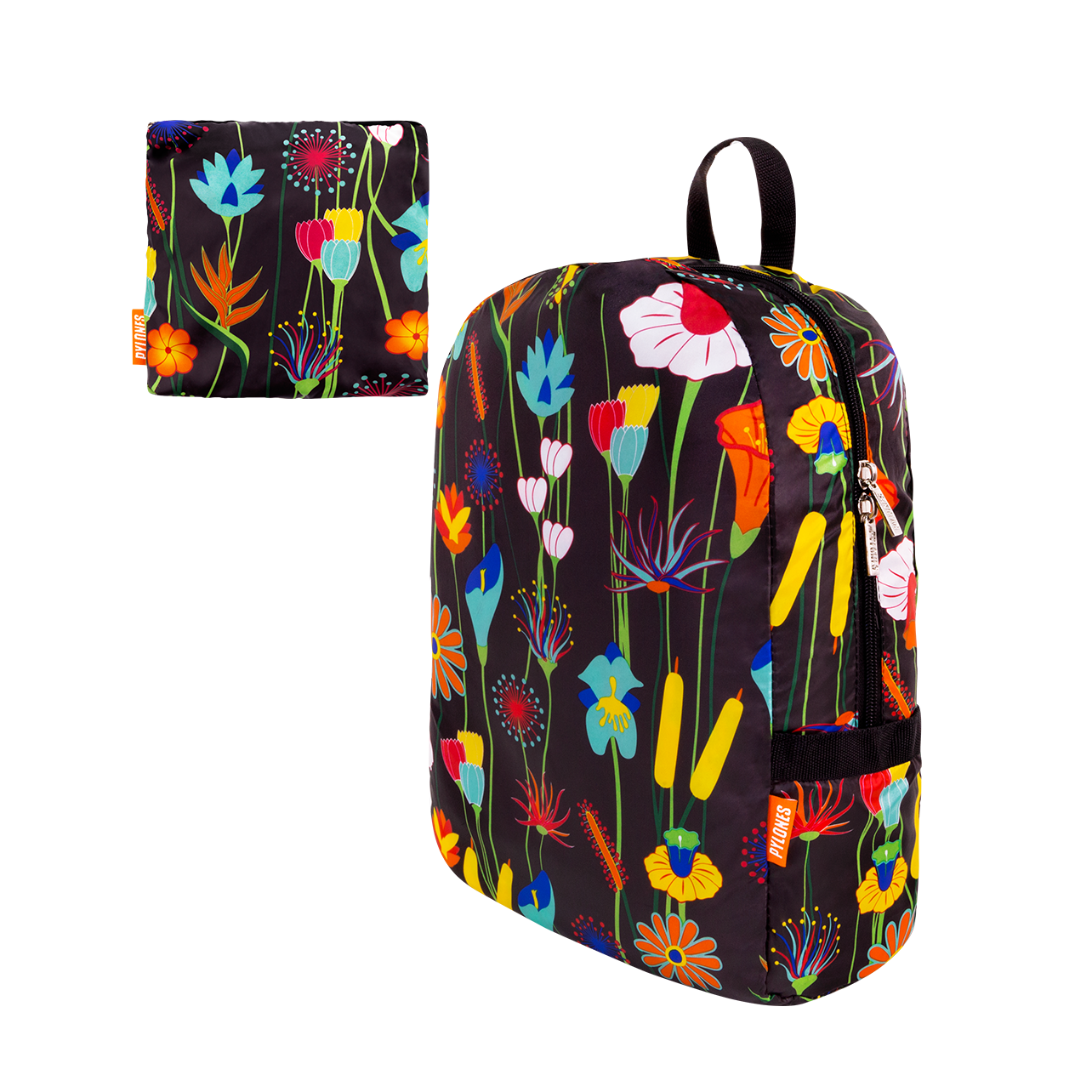 Foldable backpack Pocket Bag Jardin Fleuri Pylones