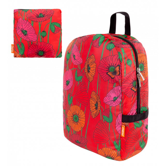 Foldable backpack Pocket Bag Coquelicots Pylones