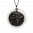 29465 - Pendentif en verre soufflé - Cachou Medium Paillettes - Noir