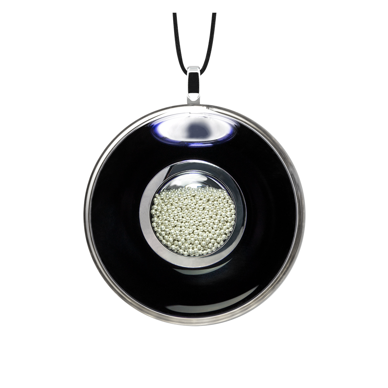 Necklace Duo Medium Black / Silver Pylones