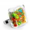 Glass ring - Carré Giga Mix Perles