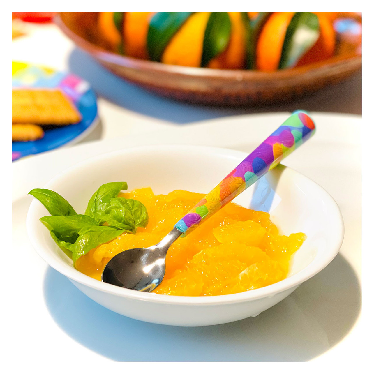 Zerodeko 6pièces Cuillères à Dessert Acier De Cuillères Colorées Avec Finition Miroir Pour Gâteaux Et Café Ustensiles De Table Modernes Pour Maison