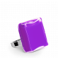 28727 - Anillo de vidrio soplado - Carré Medium Milk - Violet
