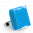 28708 - Anillo de vidrio soplado - Carré Giga Milk - Bleu roi