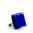 28746 - Bague en verre soufflée - Carré Mini Milk - Bleu Foncé