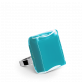 28746 - Bague en verre soufflée - Carré Mini Milk - Turquoise