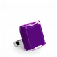 28746 - Bague en verre soufflée - Carré Mini Milk - Violet foncé
